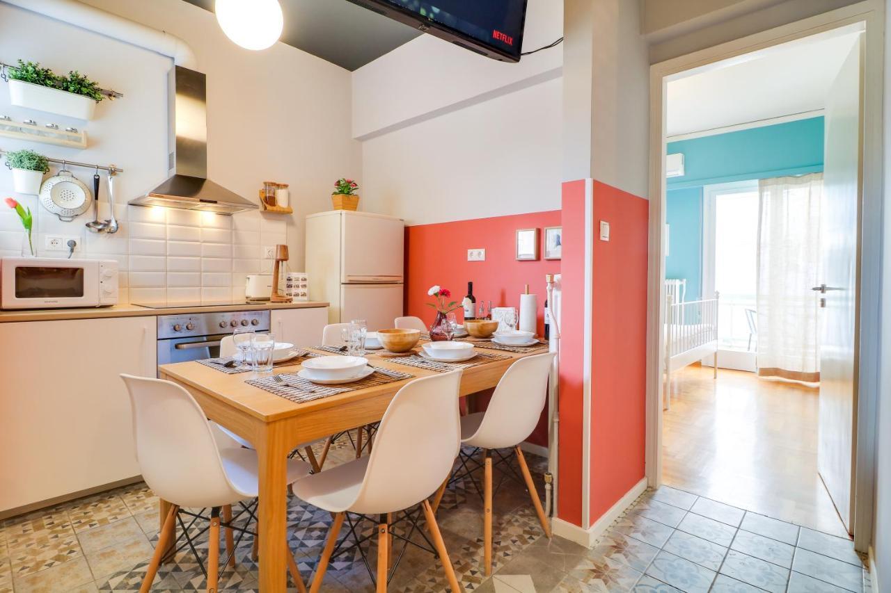 Spacious Central Flat☆3Min To Metro☆Ac|Netflix|Pc Atenas Exterior foto